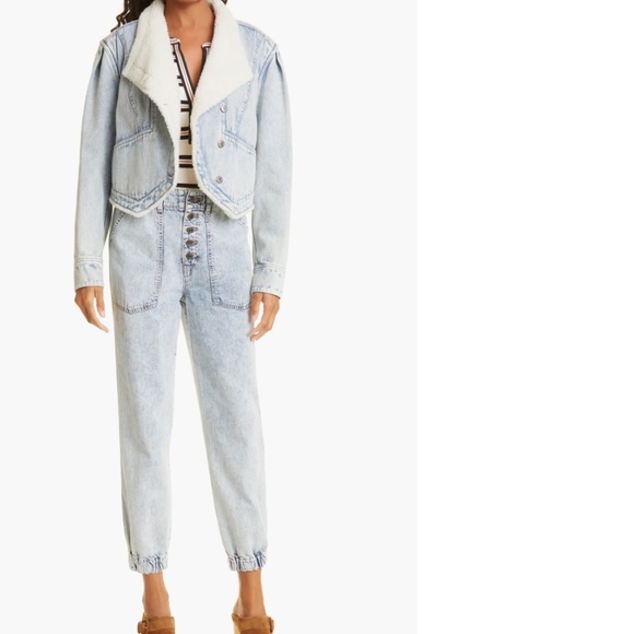 NWT $428 VERONICA BEARD Neena Fleece Lined Denim Jacket in XL and L! - Picture 6 of 7